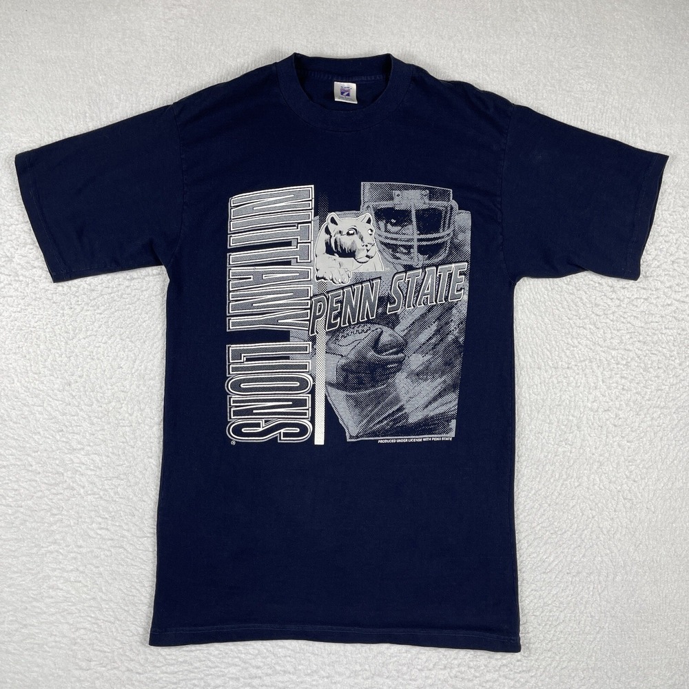 Penn State Shirt Mens Large Blue Vintage Logo 7 PSU Nittany Lions Football Tee